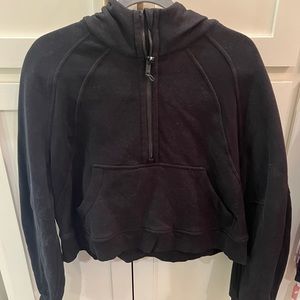 Lululemon black 1/2 zip scuba hoodie